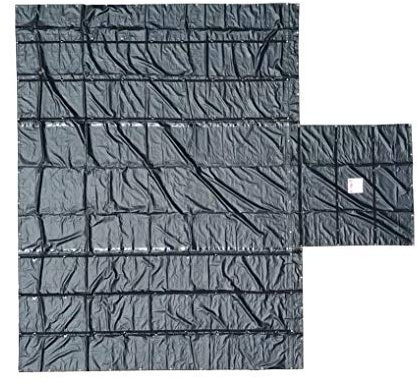 Mytee Products 24' x 18' Flatbed Truck 14 Oz Superlight Lumber Tarp with 8 FT Drop - Black Heavy Duty Vinyl Waterproof Tarp for Trailers to Protect Cargo from Wind, Rain, Snow and Sun