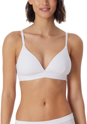 Schiesser Damen Soft Organic Cotton Pure Rib T-Shirt-BH, Weiss_179915, 80A EU