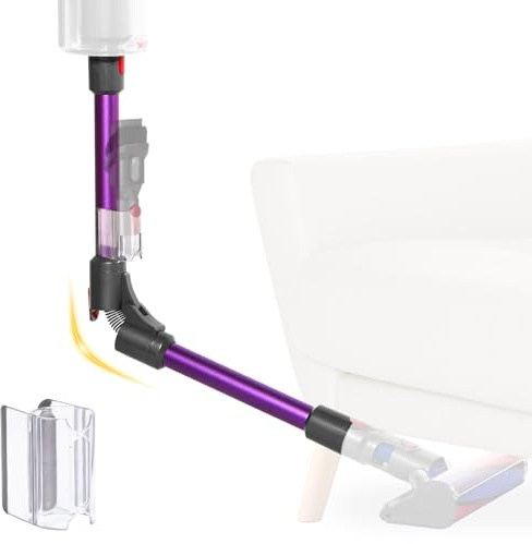 Tubo telescópico compatible con Dyson V7 V8 V10 V11 V15 aspiradora sin cable, tubo de aluminio con cierre rápido mejorado para limpieza debajo de la cama y la mesa de centro (Morado)