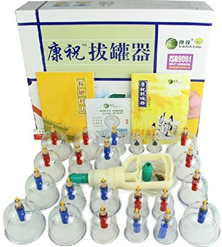 KFGISD, 24-Tassen Biomagnetisches chinesisches Schröpftherapie-Set Traditionelle chinesische Massage Medizinisches Schröpfset Saugakupunktur 1 Set,Chinesisches Schröpfen