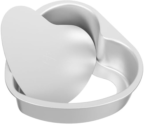 Lurrose Teglia per Torta a Forma di Cuore 18 CM in Lega di Alluminio Fondo Rimovibile Stampo da Forno Antiaderente per Dolci Fatti in Casa Teglia per Dolci Feste e Occasioni Speciali