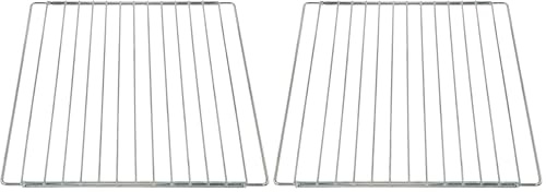 SPARES2GO Grille chromée réglable universelle avec bras de fixation pour tout Four, Cuisinière, BBQ, Grill (310 x 360-590 mm) (Lot de 2)