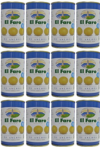 El Faro - Olive ripiene di acciughe 350 gr. - [Pack 12]