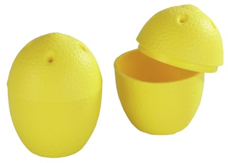 Maximex Gelb-Falle in Zitronen-Optik 2er Set, Effektive & sichere Falle, bei lästigen Fliegen & Fruchtfliegen, umweltfreundlich, einfache Anwendung, insektizid frei, wieder verwendbar, Ø 8 x 10 cm