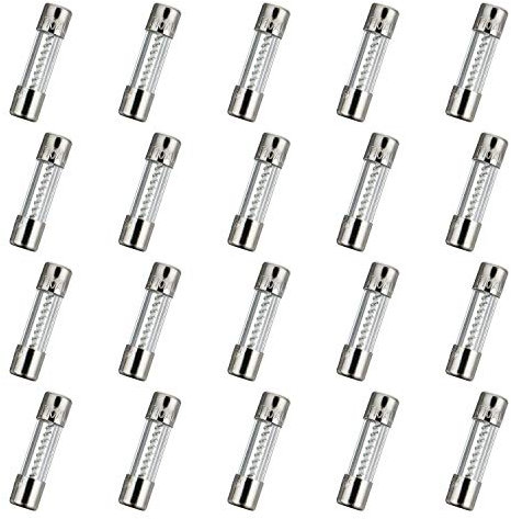 HUAREW T10AL250V 20 Pcs 5x20mm slow blow glass fuse 10A 250V 0.2 x 0.78 inch time delay fuse