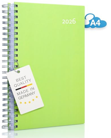 edition cumulus 2026 Der grosse Dicke – DIN A4 Kalender - Frühlingsgrün (hellgrün) – Made in Germany - großzügiger Platz für deine täglichen Termine - perfekt für Büro und Zuhause