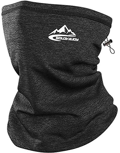 Neck Warmers Snoods for Men - Winter Fleece Neck Gaiter Bandana Scarf for Unisex Men Women Neckwear Headwear UV Resistance for Running Cycling Motorbike Fishing Hiking Outdoors (Dark grey)