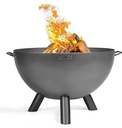 CookKing Feuerschale Feuerkorb Feuertonne Grill Feuerstelle - Kongo - DREI Massive Beine - echte Handarbeit - Ø 85cm