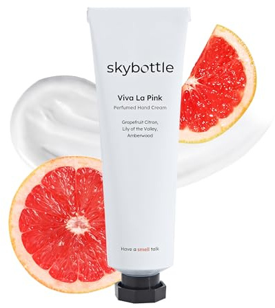 skybottle Handcreme, pflegt sehr trockene Hände, koreanische Handlotion, Handpflege für Frauen & Männer, parfümiert mit Grapefruit Zitrusduft fruchtiger Duft mit Sheabutter, Mädchen Valentinstag