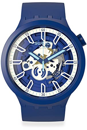 SWATCH Iswatch SB01N102 Montre à Quartz Unisexe Bleu