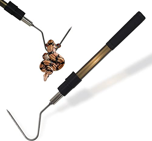Wamlet 41.6 Snake Hook Reptile Catcher Stick Tongs Rattlesnakes Grabber Pick-up Handling Tool Kit for Catching Controlling or Moving Python Copperhead