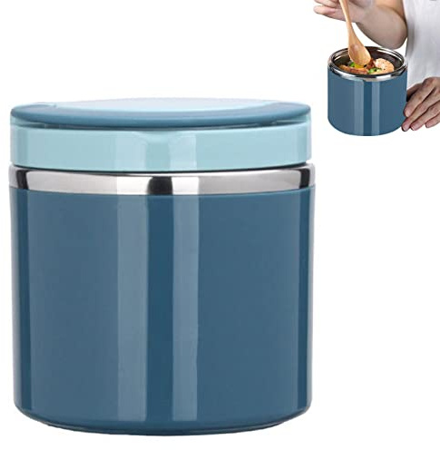 GIMOCOOL Boîtes Alimentaires Isothermes, 1000ml Boîte Isotherme Repas Chaud en Acier Inoxydable avec Poignée, à Soupe à Aliments Chauds, pour Boite Repas Chaudpour, École, Bureau, Camping