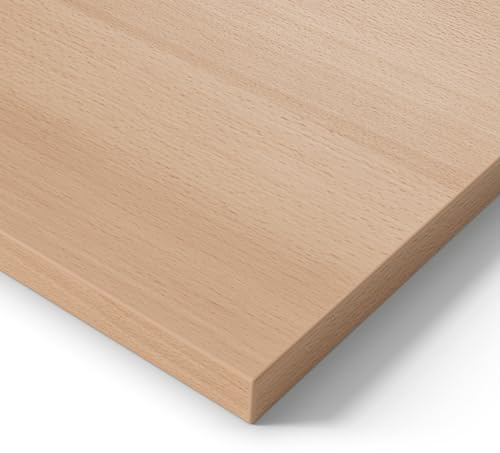 Ergotopia® Piano in Legno di Faggio 180 cm, Robusto per Scrivanie Regolabili in Altezza, Realizzato in Germania, da Ufficio 25 mm