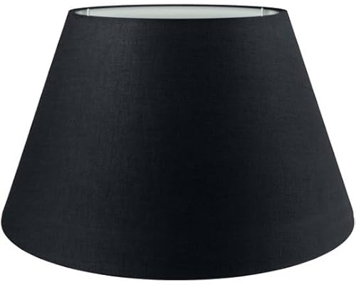 Wogati® Premium Lampenschirm | Größe: 2XL | ØU:40cm | Farbe: Schwarz | E14/E27 | konisch | Baumwolle | für Stehlampen, Hängelampen, Tischlampen, Deckenlampen