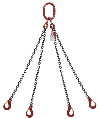 kaiserkraft | Anschlagkette GK8 | Tragfähigkeit 4250 kg, Kettenstärke 8 mm, Nutzlänge 1,5 m, 4-strängig