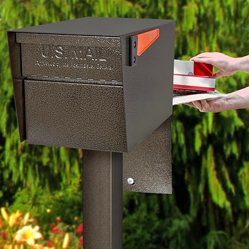 Mail Boss 7528V Mail Manager Street Safe Locking Security Mailbox, Bronze