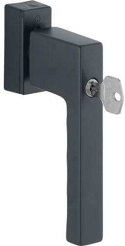 HOPPE Fenstergriff TOULON Sperrzylinder, VK 32-42 mm, Aluminium schwarz matt