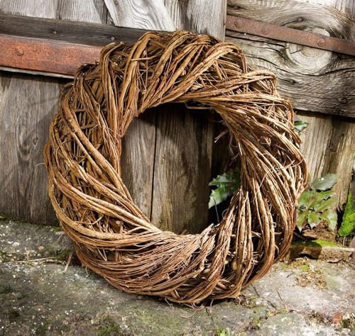 Grande couronne de riz Ø 47 cm, couronne murale, couronne de porte, couronne décorative, couronne naturelle