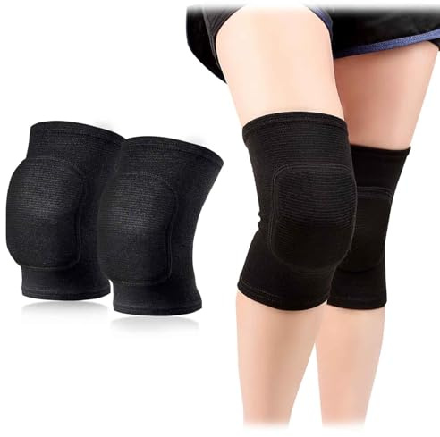 guowanpp 1 Pair Stretchy Knee Pads, Volleyball Knee Pads for Dancers, Dance Knee for Women, Soft Dance Knee Protective for Dance Volleyball Football Yoga Tennis Cycling Jogging.