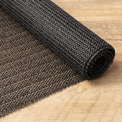 FACIACC Antirutschmatte für Teppich, 120x180 cm PVC Teppichunterlage Schneiden für Schublade Auto Küche Tablett (Schwarz)