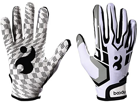 Football Gloves,Football Receiver Gloves American Football Rugb Gloves for Men (L)