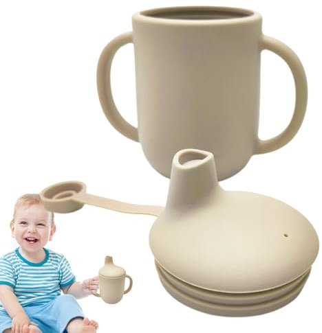 Tuxxjzm Auslaufsicherer Trinkbecher,Schnabelbecher für Kinder,Übergangstasse Trinkbecher - Silikon-Flasche mit Griffen, 150 ml Wasserbecher, auslaufsicher, Trainingsbecher für Babys,