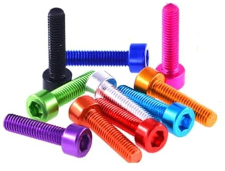 10 Stück Innensechskantschraube M2 M2,5 M3 M4 M5 M6 Sechskantschraube Bunte Aluminium Innensechskantschraube, 10 Stück, M6x15 Schwarz