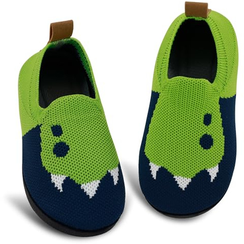 qpyysz Hausschuhe Kinder Junge Mädchen Turnschläppchen Jungen Barfuß Kinder Hausschuhe Einhorn Dino Fuchs Pantoffeln Atmungsaktive Rutschfest Lauflernschuhe