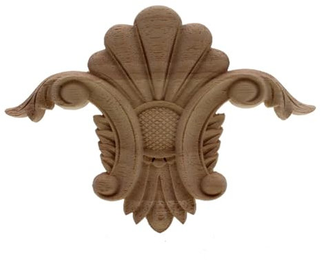 Vsadsau Holzfiguren im Vintage-Stil, geschnitzte Blumendekoration, Holzfiguren, 17 x 12 cm, XXL