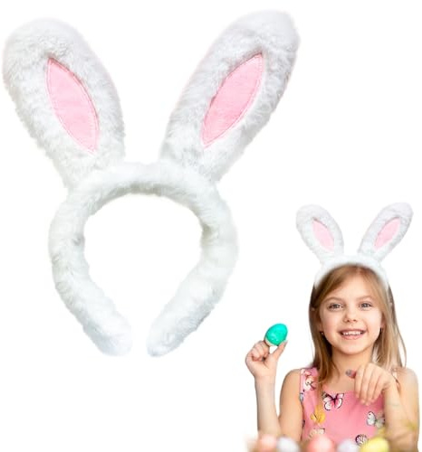 BOOSHMall Hasenohren Haarreif, Bunny Plüsch Haarreifen Hasenohren Cosplay Kostüm, Oster Hasen Stirnbänder Haarbänder, Hase Ohren für Ostern Karneval Party