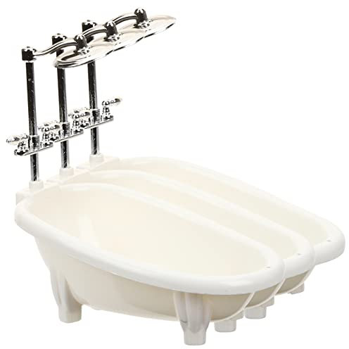 KONTONTY Miniatur-badewanne Für Puppenhaus Mini-badewannen-Set Puppenbadewanne-möbel Miniatur-bademöbel Puppenhauszubehör