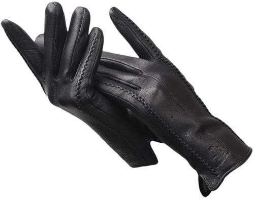 Damen Schaffell Handschuhe Leder Handschuhe Winter Outdoor Keep Warm Touch Handschuhe, Touchscreen-Handschuhe, 8