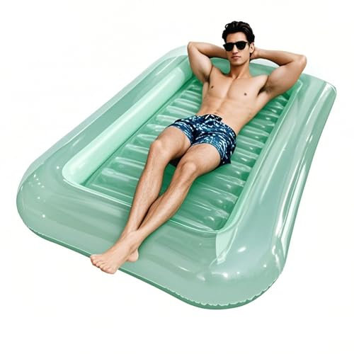 Colchonetas Inflables para Piscina,Flotadores Acuáticos para Adultos - Soporte Ergonómico con Respaldo Ajustable y Portátil para Espalda - Verano Familiar en Piscina, Playa, Jardín,