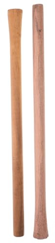 TOYANDONA Lot De 2 Poignées en Bois pour Outils De Jardinage Manches à Balai en Bois Rond 50-51 Cm Remplacement pour Houe Et Pelle Coloris Aléatoire Usage Extérieur Agricole