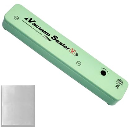 Compact Vacuum Sealer - Reusable Airtight Electric - Vacuum Bag Sealer Machine For Preserving Food | For The Preservation Of Meat Vegetables Seafood Grains And Fruit