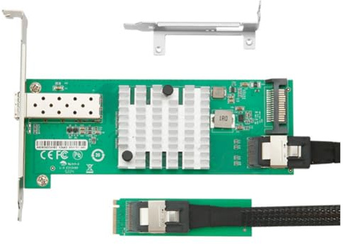 Buhdjfnke Tarjeta de Red de Fibra Óptica M.2 A Puerto Único 10G SFP+ JL82599EN Chip X520-DA1 M Key10GbE Adaptador Ethernet
