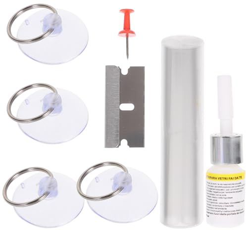HONMEET Autoglas Reparaturset Windschutzscheibe Harz Reparaturset für Gerissene Scheiben für Steinschlag und Kratzer Einfache Anwendung für Auto Glasschäden