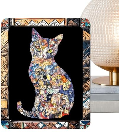 Puzzles chats adultes éducatifs interactifs en bois