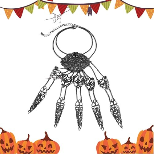 Générique Retro armband för flickor halloween vintage justerbar fingerklo | handkedja metall punk smycken för kvinnor flickor fingertoppsarmband för semester