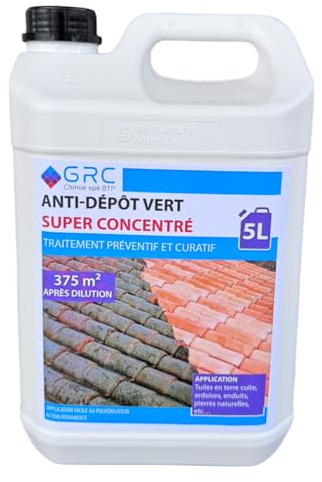 GRC - Traitement Toiture Super Concentré - 5L - 375m²