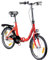 AGON Klappfahrrad 20 Zoll Faltrad Klapprad Fahrrad Cruiser 20 StVZO Beleuchtung (rot)