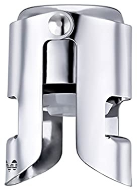 OWO Champagne Stopper, Stainless Steel Bottle Plug Sealer for Sparkling Wine, Superior Leak-Proof Bubble Retaining Saver, No Sharp Edge, No Spill, Fizz Saver, Passed Press Test