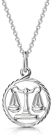 Xaana Anhänger Sternzeichen Waage inkl. Kette 42/45 cm 925er Sterlingsilber AMZ0522