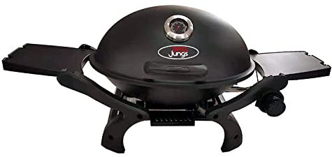 BBQJungs Barbecue a gas portatile da tavolo, campeggio, giardino e balcone