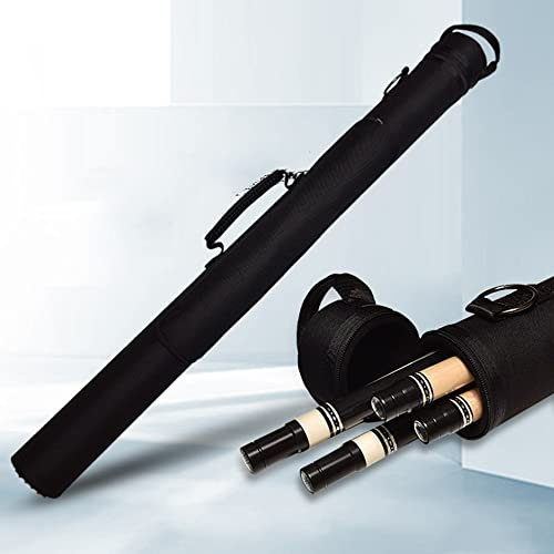FLORE 1x1 2x2 Pool Queue Tasche 2 Löcher/ 4 Löcher Billard Queue Tasche 1/2 Snooker Sticks Tragetasche Leichte Tragbare Weiche Pool Queue Koffer(2x2 4 Holes)
