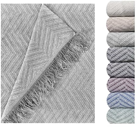 GFD Textiles - Colcha Multiusos Espiga Perla (125x180 cm) – Manta Sofá Individual, Cubrecama Algodón | Protector Sofá & Plaid Decorativo para Cama Pequeña
