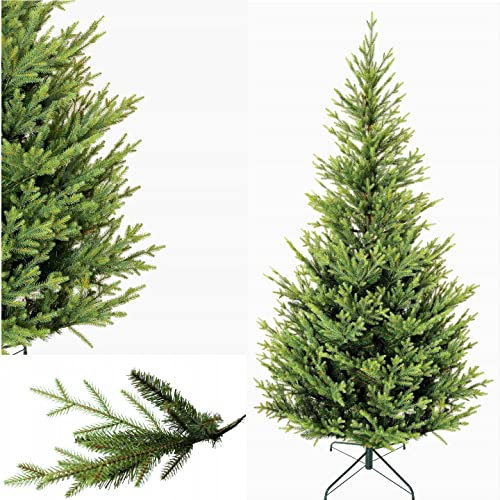RFT Deluxe Weihnachtsbaum Künstlich Triumph mit Sofortiges Entfaltungssystem Spritzguss PE + PVC EU Hergestellt (Triumpf 220cm Luxus Tree PE/PVC)