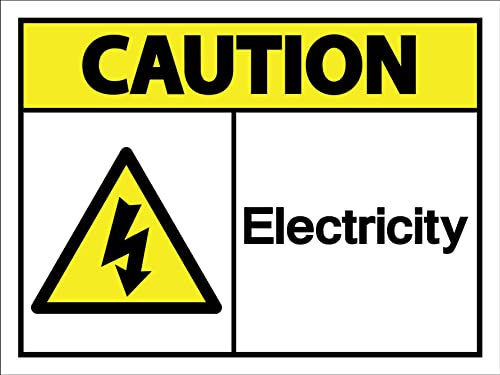 Warnschild Achtung Strom Retro Tin Sign Personalisierte Metallschild 20X30Cm, Verbotsschild