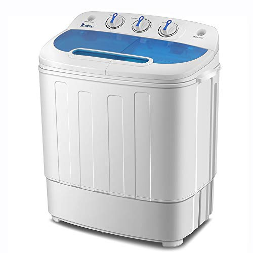 Winado - 15 lbs Portable Washing Machine, Compact Mini Washer and Dryer, Built-in Gravity Drain, Small Washing Machine with Spin Cycle for Laundry, Apartments, Dorms,