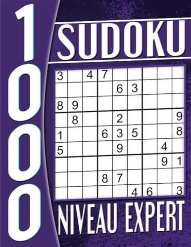 Sudoku Adulte Niveau Expert avec Solution: 1000 Grilles, Cahier d'activités pour Adultes et Seniors.